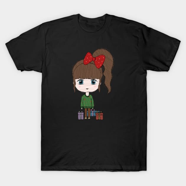 Christmas Girl T-Shirt by TheBanannaTheory